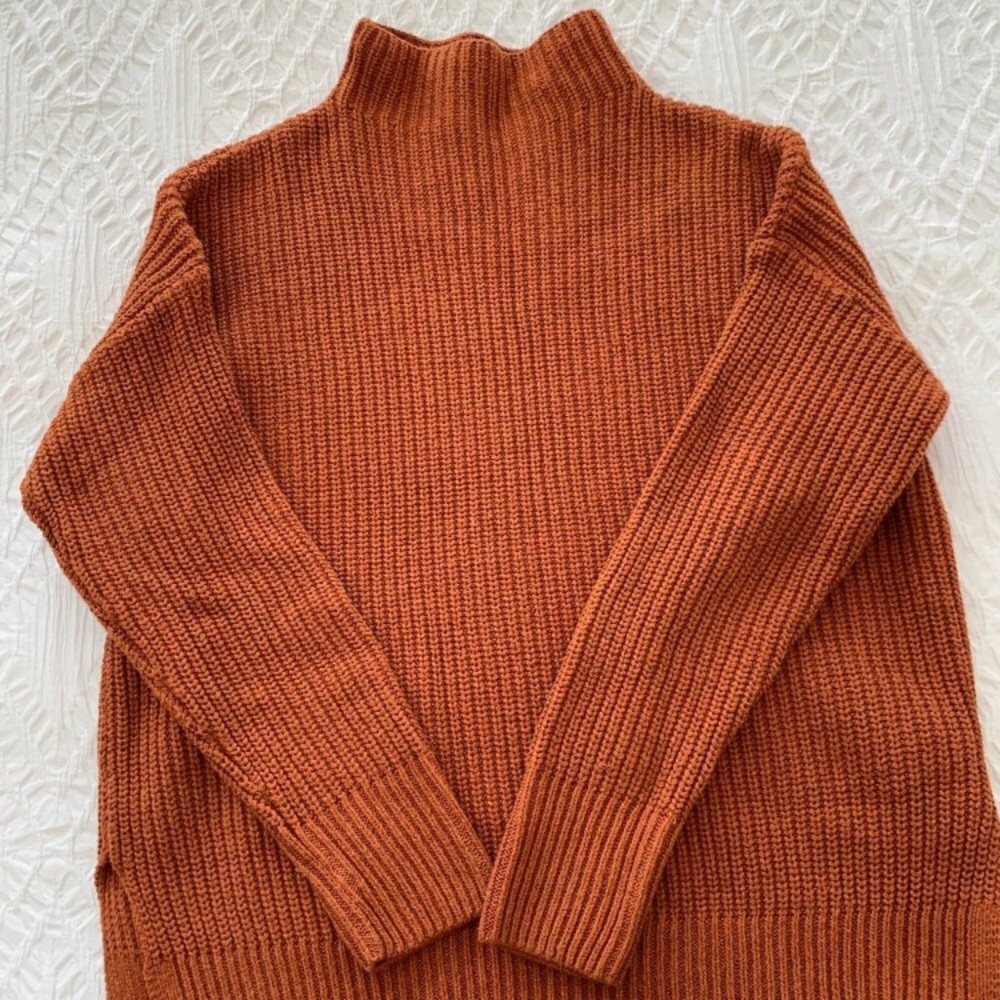 Max Studio Burnt Orange Turtleneck Sweater